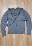Sweter damski szary w ozdobną falbanką #jesien #zima Vila roz M/38/10