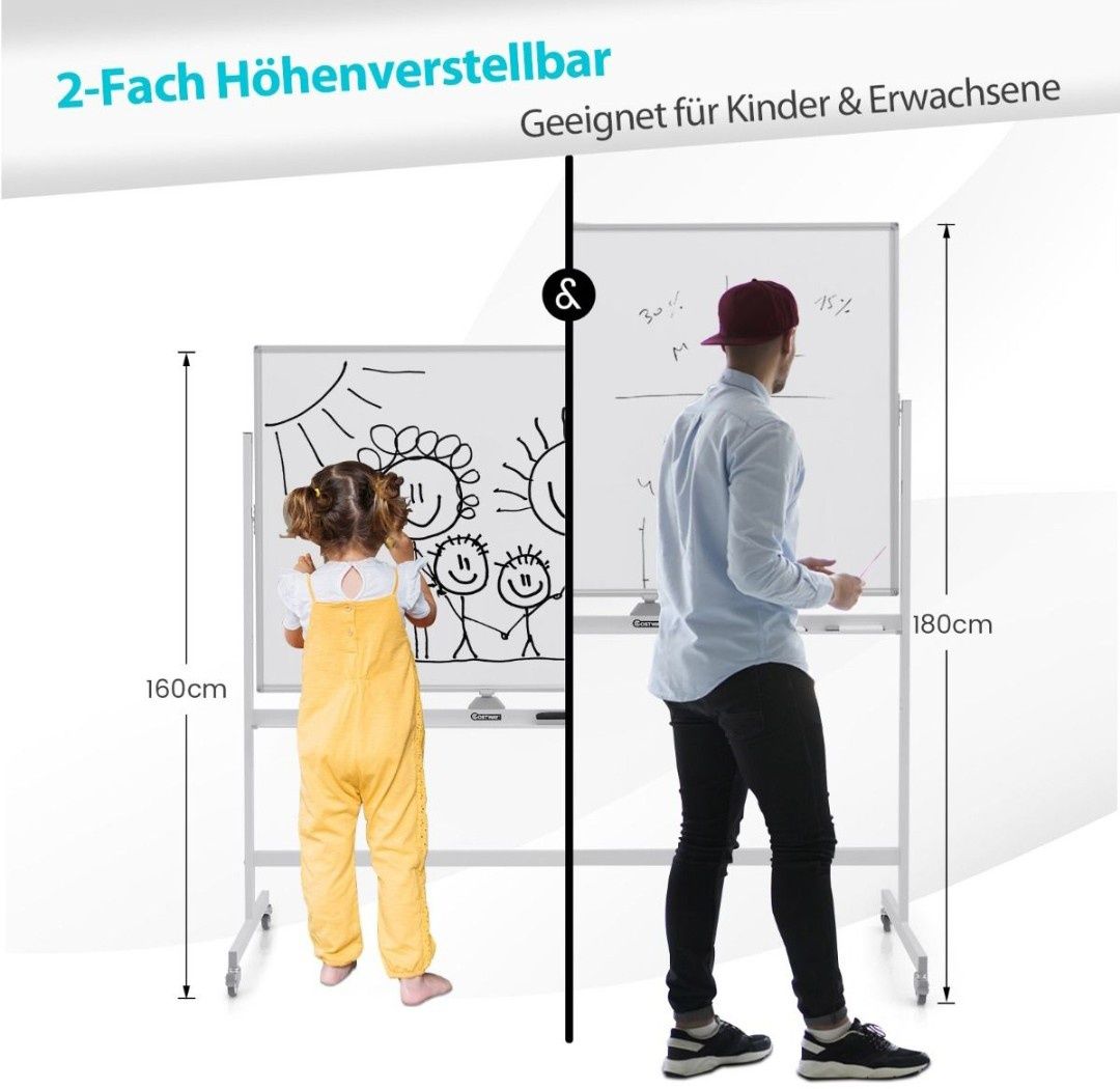 Tablica magnetyczna, suchościeralna CB10389WH  120 x 90 cm