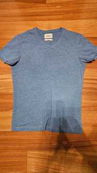 T-shirt męski błękitny w serek, Reserved rozm. M.