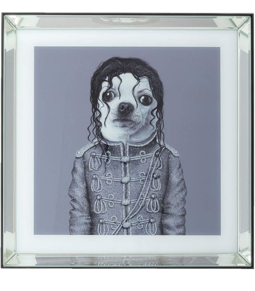 quadro moldura em espelho King Dog
