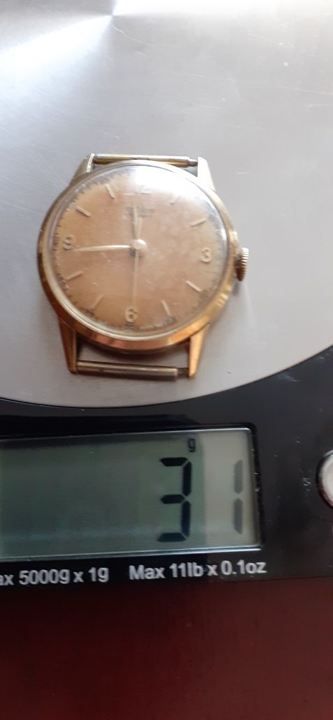 Szwajcarski zegarek mechaniczny zloto 750  17 kamieni