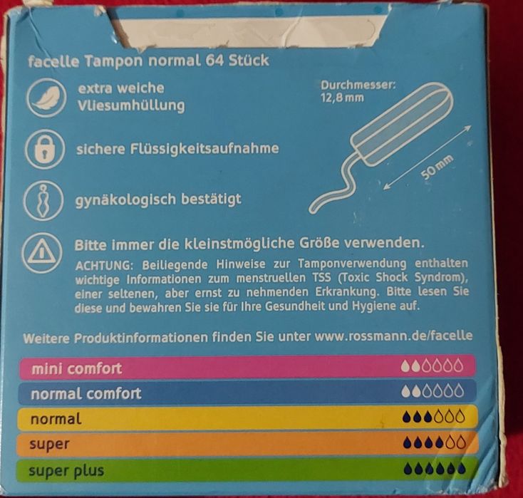 FACELLE Tampony higieniczne Normal. 64 szt