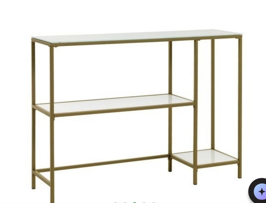 Консольный столик белый ,золотой