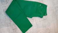Spodnie zielone jeans XS 34