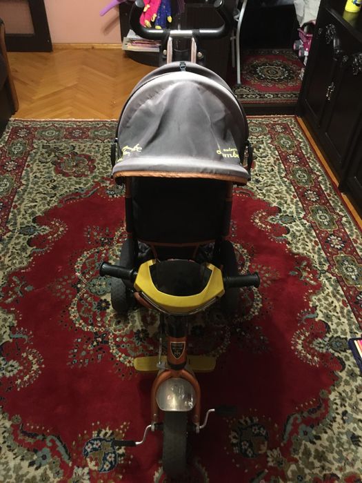 Велосипед-коляска з батьківською ручкою!