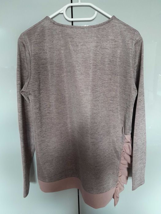 Piękna bluza Monnari rozm S brudny róż metaliczny falbana