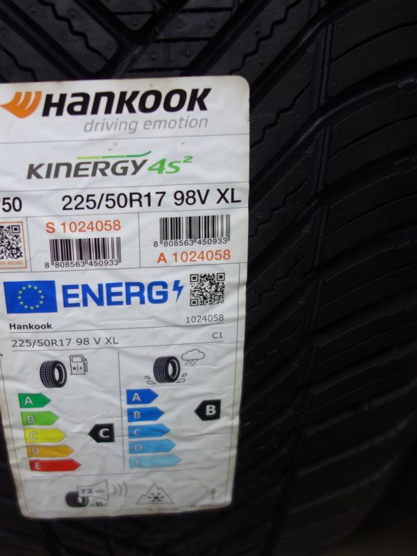 Opony całoroczne Hankook Kinergy 4s2 H750, 225/50r17/98 V Nowe