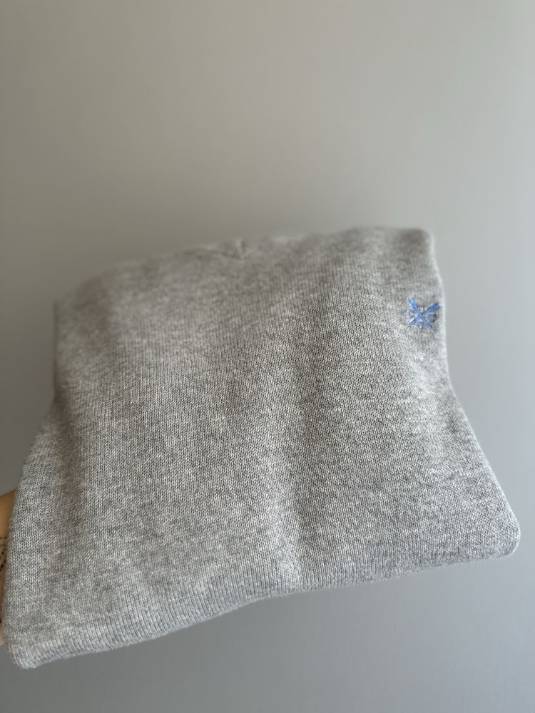 Sweter Crew Clothing Company męski szary kaszmir bawełna L klasyka