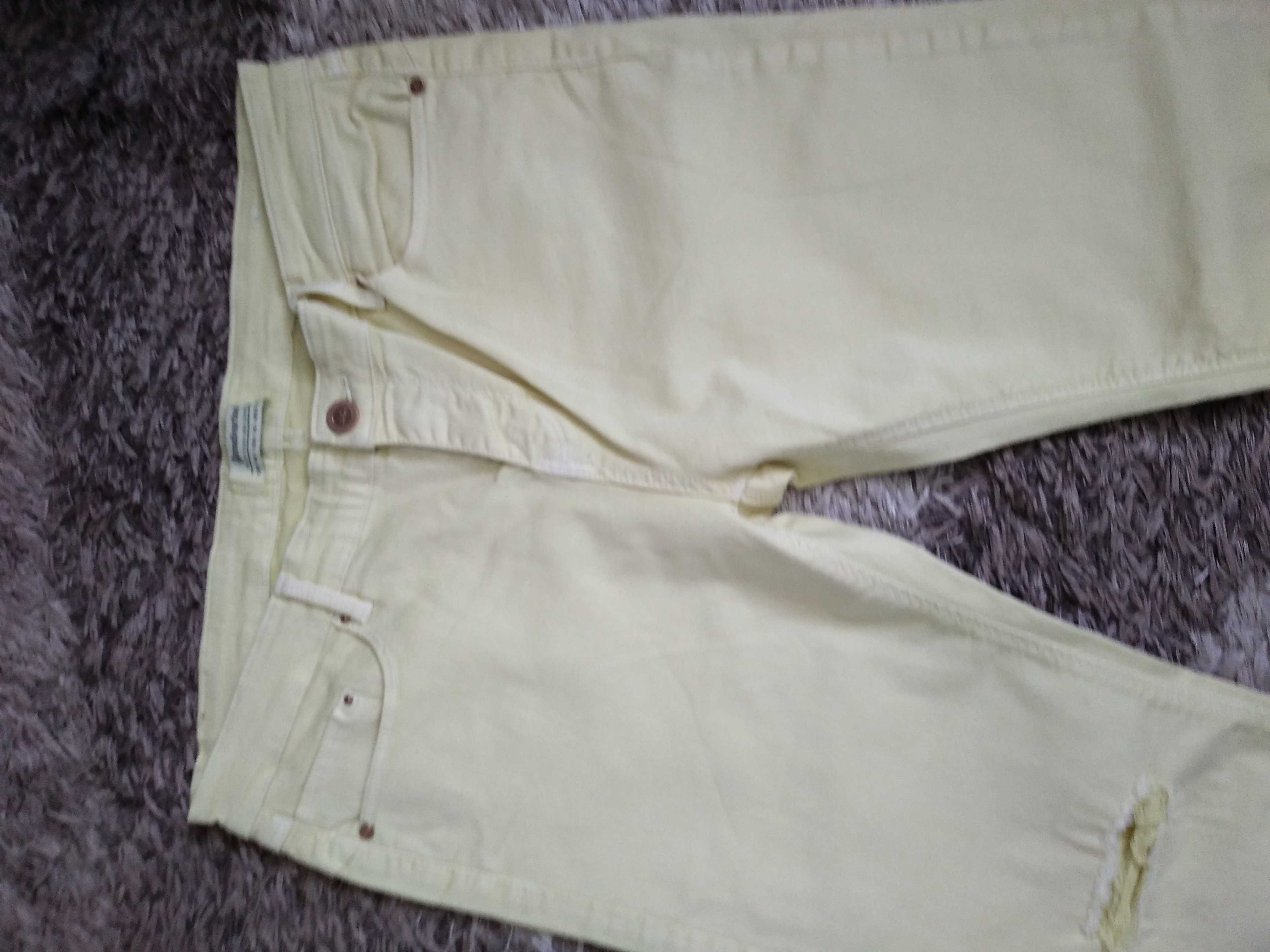 spodnie jeansy z przetarciami XL Stradivarius