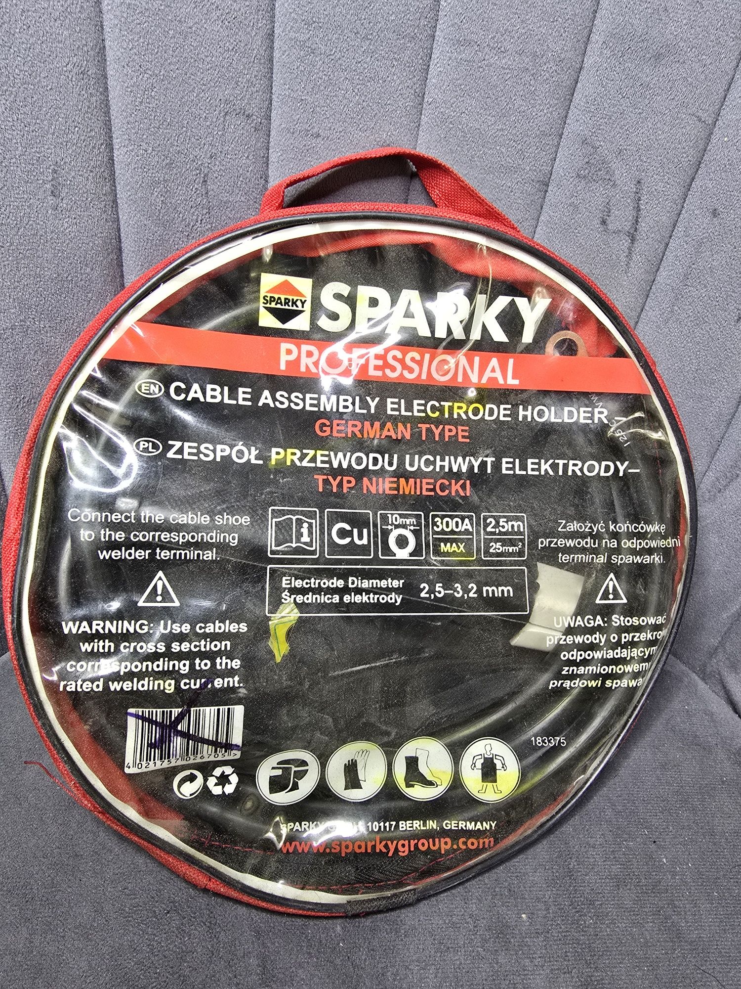 Przewód elektrodowy Sparky MMA 300A 2,5M