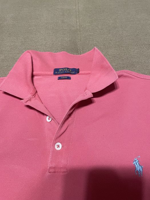 Оригинальная футболка Polo.Розово-бордового цвета.