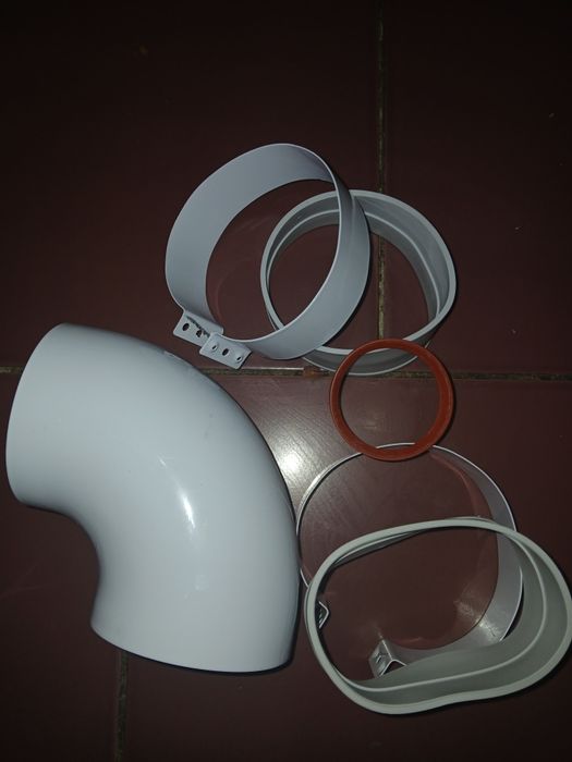 Коаксіальное коліно 60/100 90 градусів