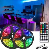 Taśma rgb 10m + pilot DIY 44 przyciski świetlna ledowa dekoracja neon