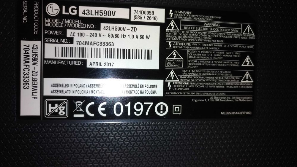 telewizor lg ,,,43
