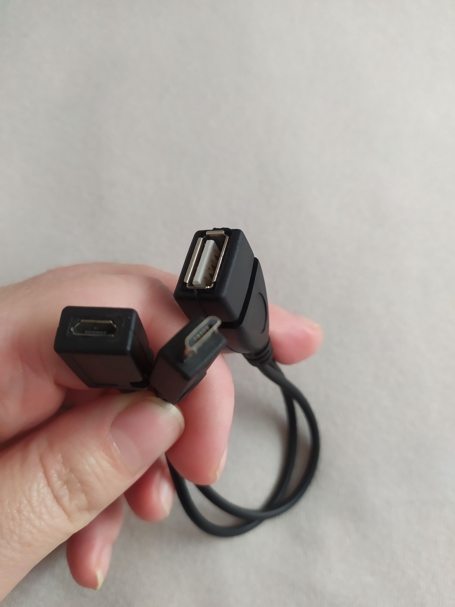 Kable micro USB do USB 2.0 OTG + zasilanie micro USB
