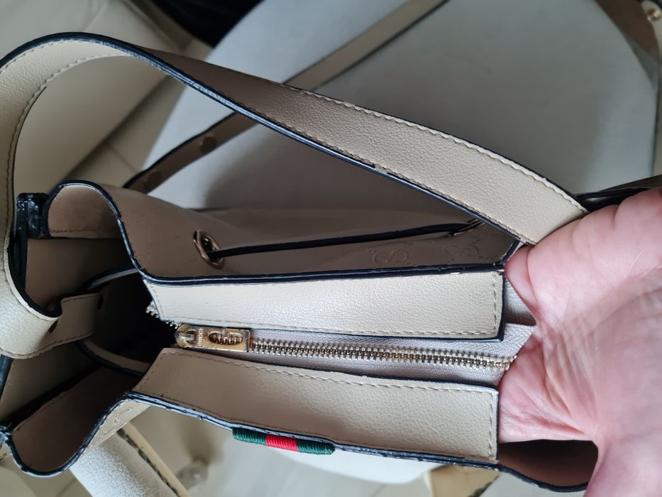 Torebka beżowa ekoskóra Gucci