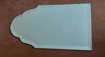 Lustro srebrzone bez ramy P. B. British Silvered Glass XIXw. ukruszone