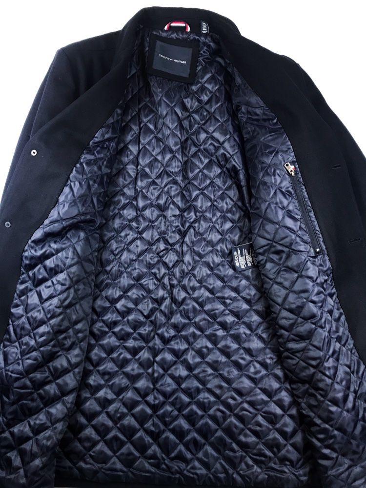 S L XL XXL Tommy Hilfiger пальто бушлат шерстяное теплое