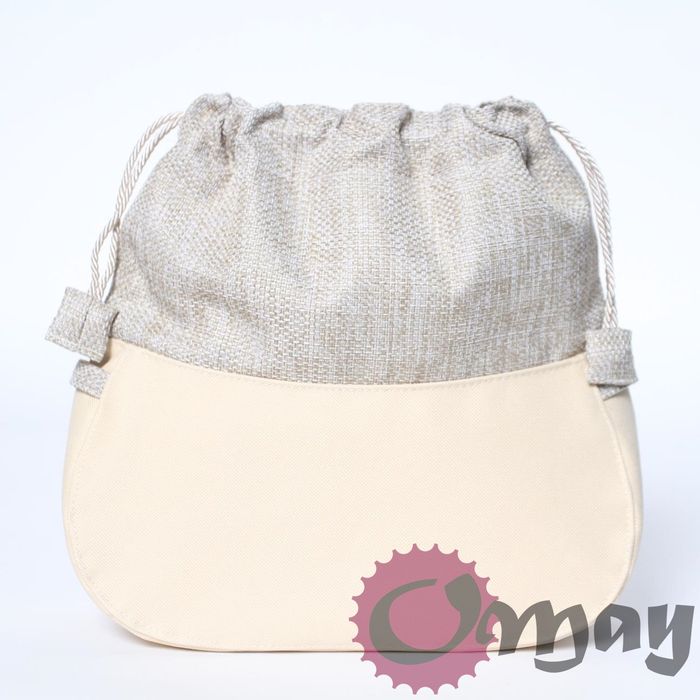 Beżowy organizer do OBAG SWING Worek struktura 2 kieszenie komin OMAY