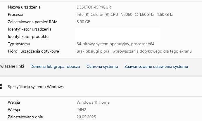 Laptop biznesowy HP 15,6, 8GB RAM , 128GB SSD, WIN 11 HOME, futerał