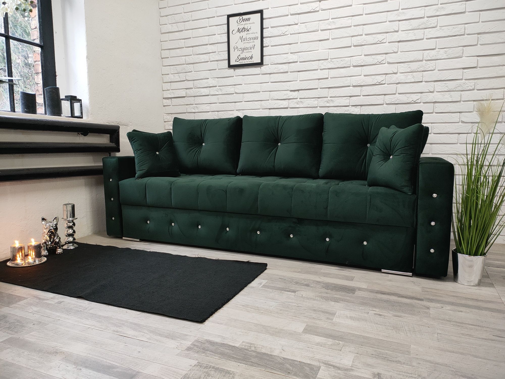 Sofa, kanapa Samara Glamour, sprężyny, welur