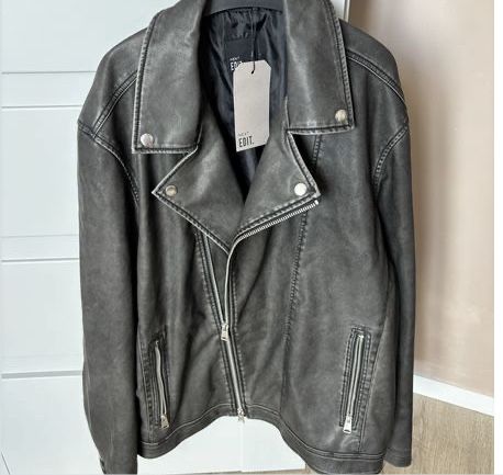 Ramoneska męska nowa - eko skóra, roz.xxl kol.szary EDIT