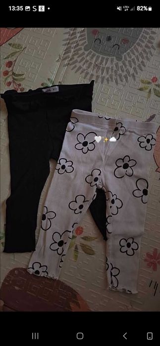 Leginsy dla blizniaczek 80