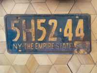 New York tablica rejestracyjna Usa 1954 oryginal