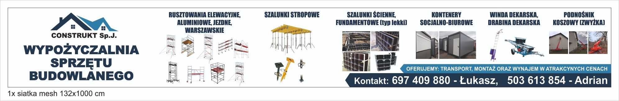 Wynajem szalunek na słupy, szalunki słupowe typ lekki,stropowe,ścienne