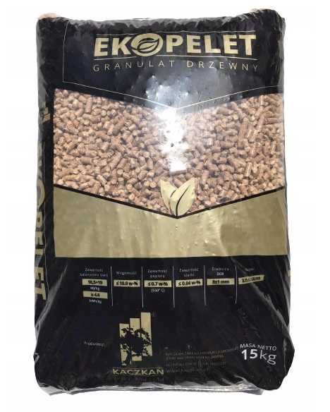 PELLET drzewny 8mm Kaczkan Premium 975 KG DOSTAWA GRATIS