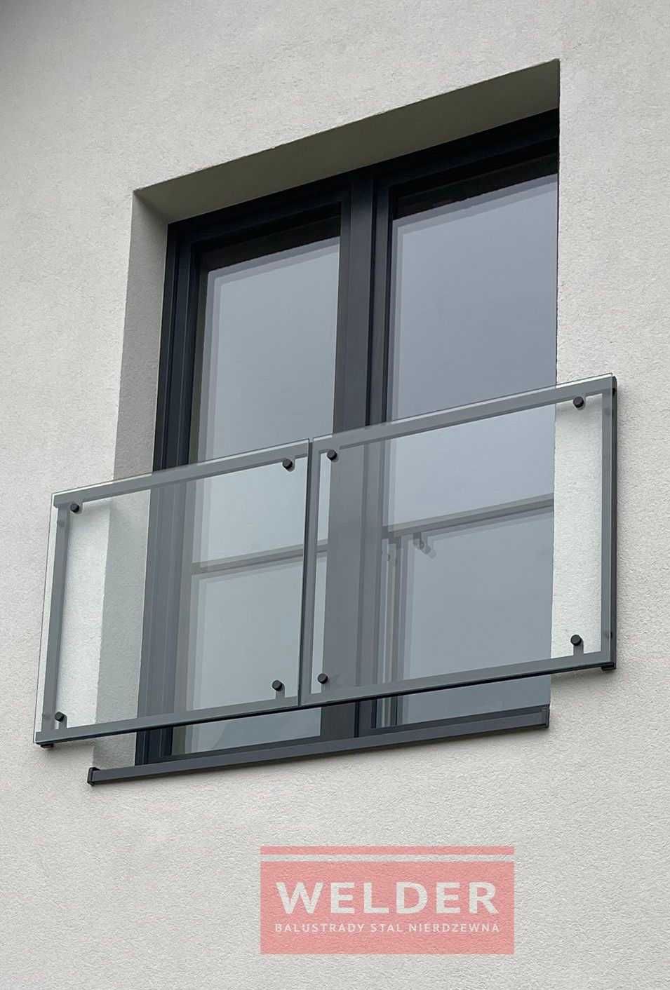 Balustrady Balustrada Harfa Loft Szklana Nierdzewna Antracyt