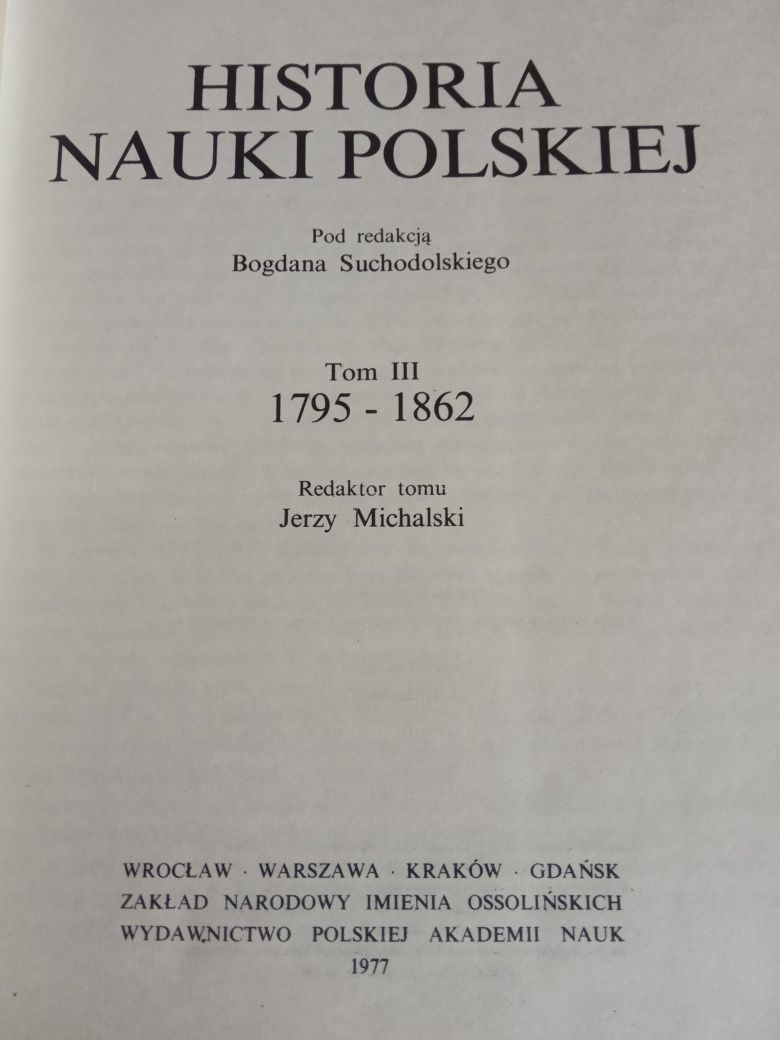Historia Nauki Polskiej  tom 3