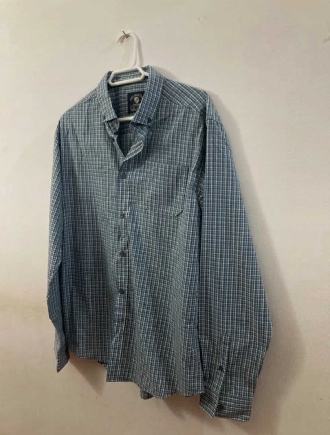 Camisa quadriculada azul, cinzento e branco CODE Collection Outfitters
