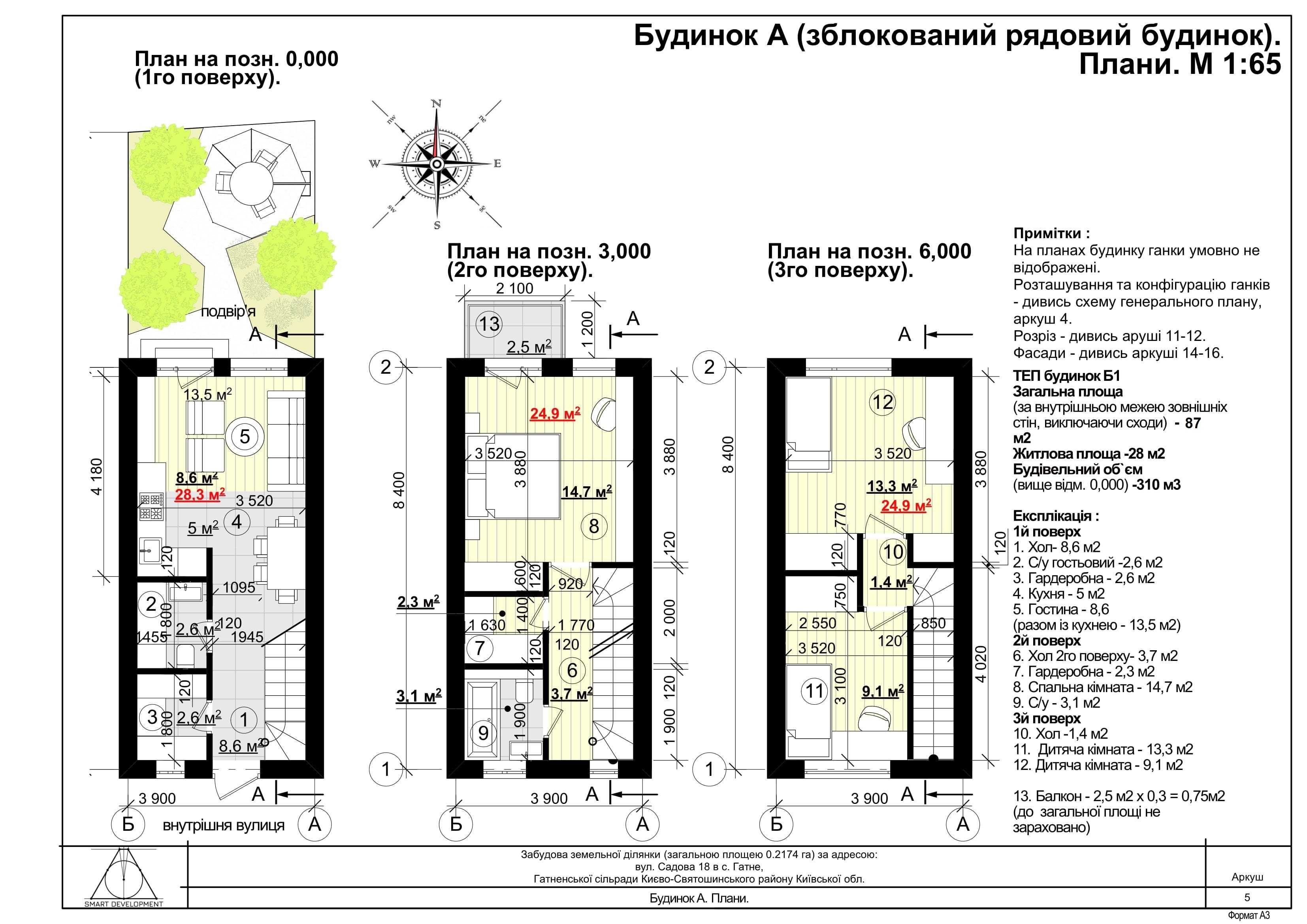 Таунхаус 87 м2 з документами. єВідновлення.