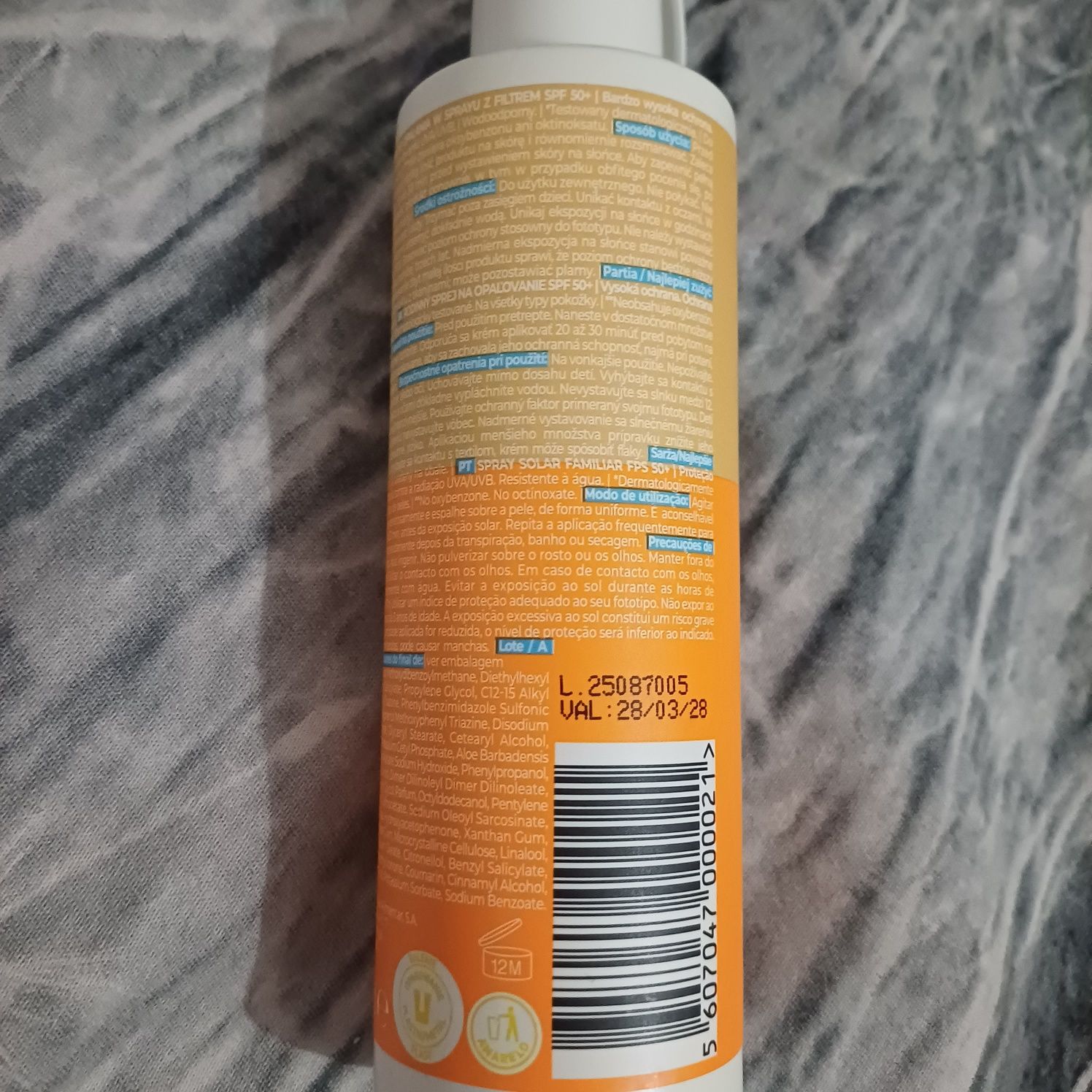 Balsam spray do opalania