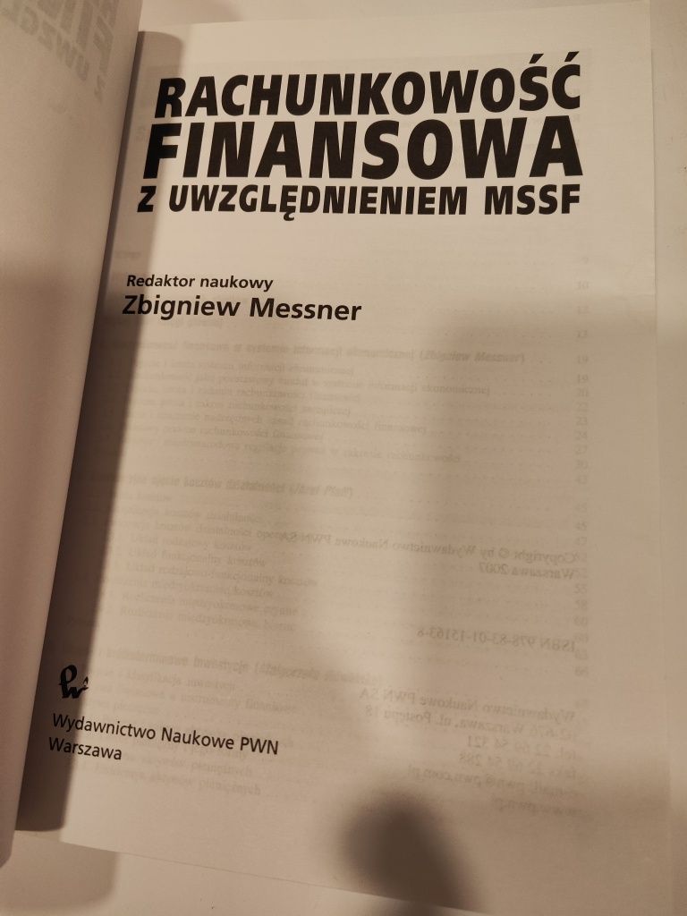 Rachunkowość finansowa z uwzględnieniem MSSF. Zbigniew Messner
