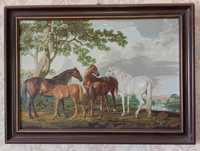 obraz Konie na pastwisku klacze źrebaki wg Stubbs'a