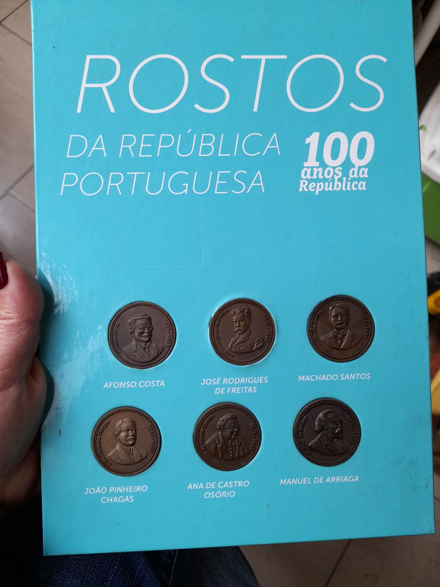 Coleção de 6 moedas "rostos da monarquia Portuguesa"