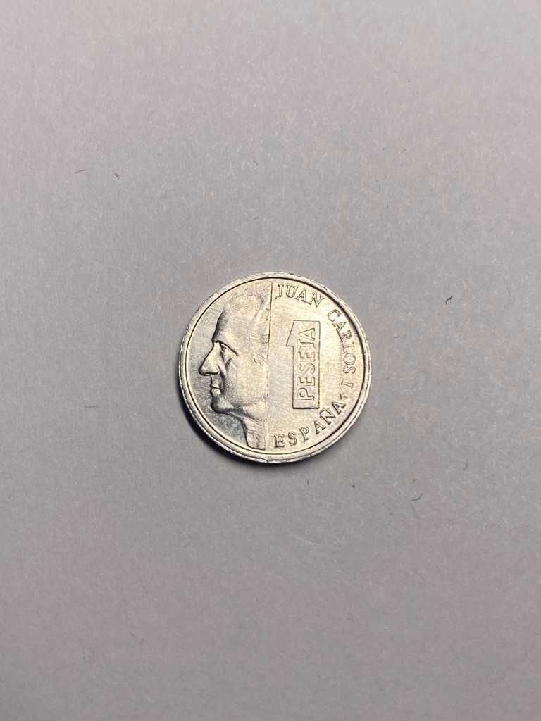 Moneta Hiszpania - 1 Peseta 1997r Juan Carlos