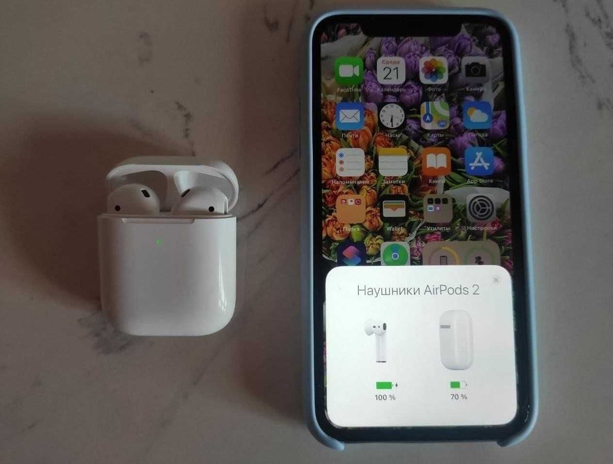 Нові Навушники Airpods 2 З оригінальним IMEI Чіпсет Airoha 1562m