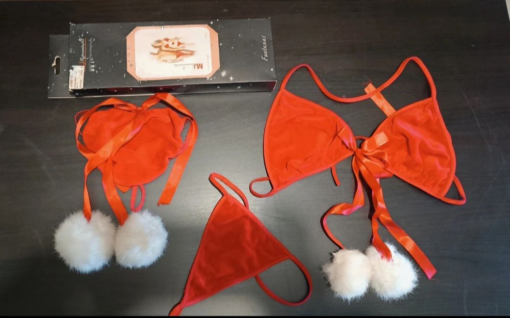 Fantasia Natal. Lingerie para Casal. Tamanho Único