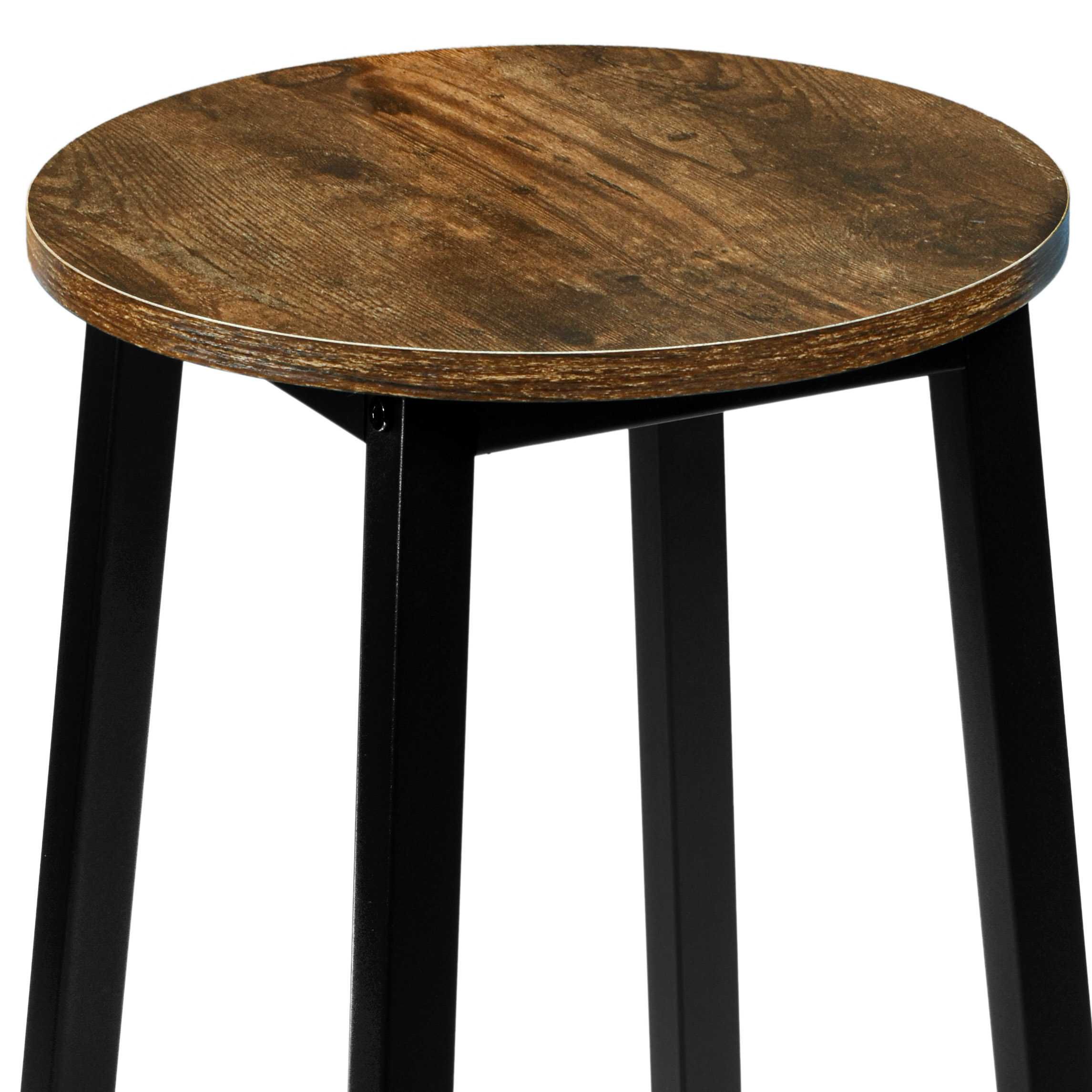Hoker rustykalny taboret metalowy FLINT loft 65 cm