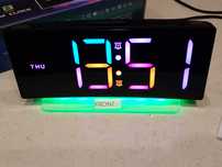 RGB часы-будильник с подсветкой HERMIC G10, с изогнутым дизайном