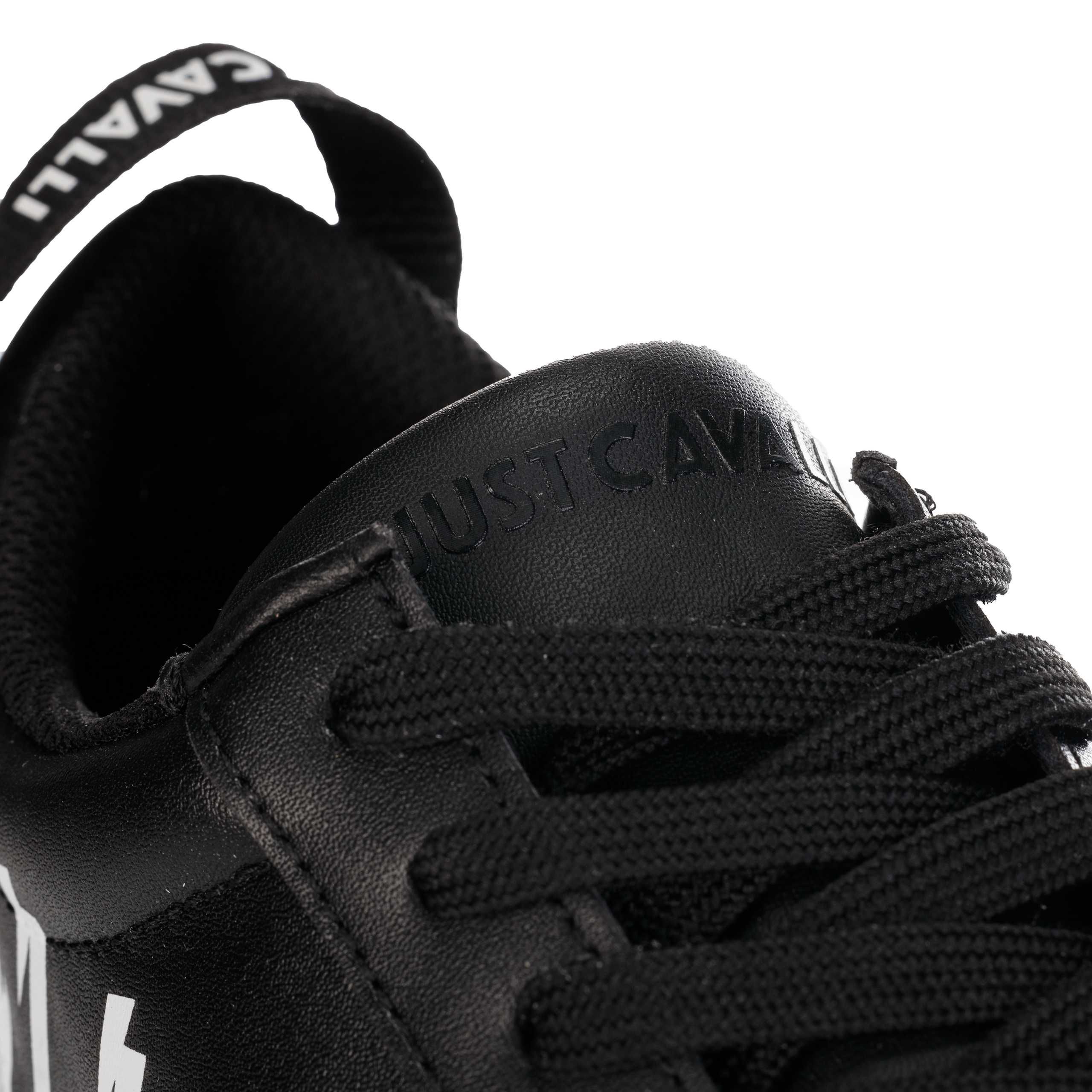 JUST CAVALLI skórzane sneakersy męskie BLACK AZULA