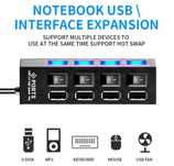 Hub 4 USB novo Cor preto