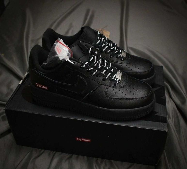 Buty meskie Nike Air Force 1 Low Supreme Black R.46