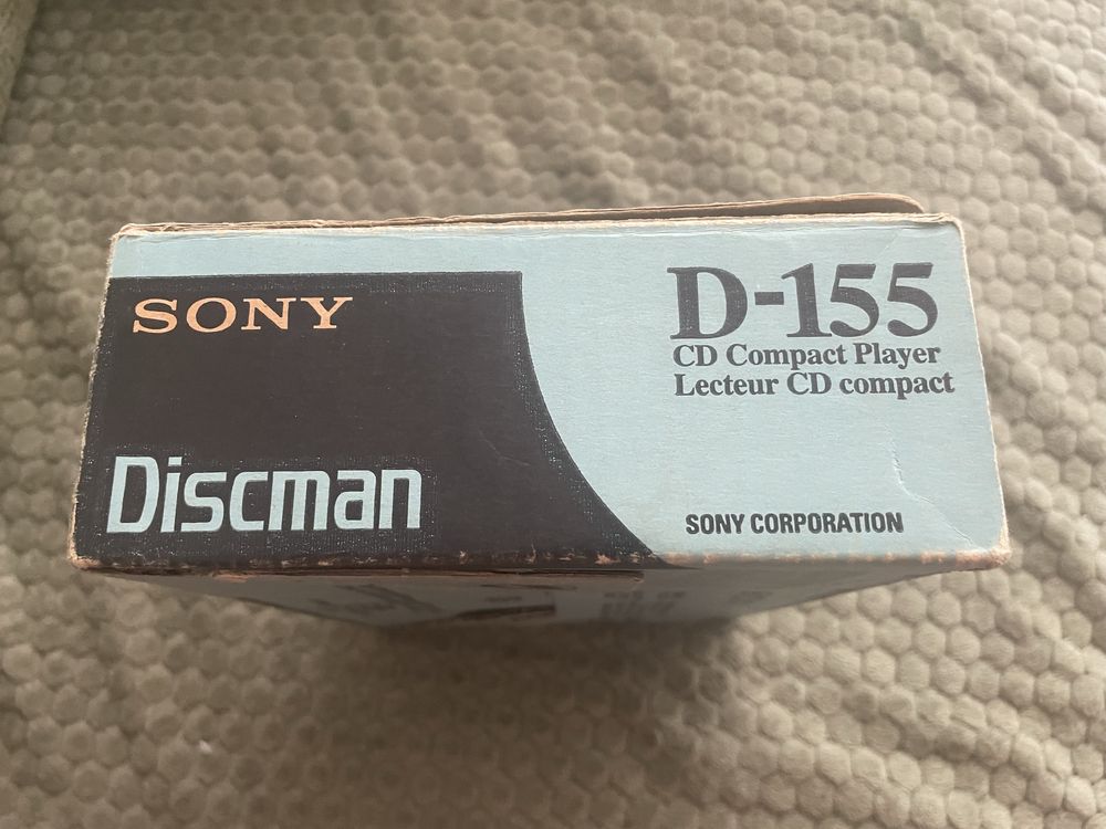 Discman Sony D-155 w opakowaniu unikat retro zestaw box + słuchawki