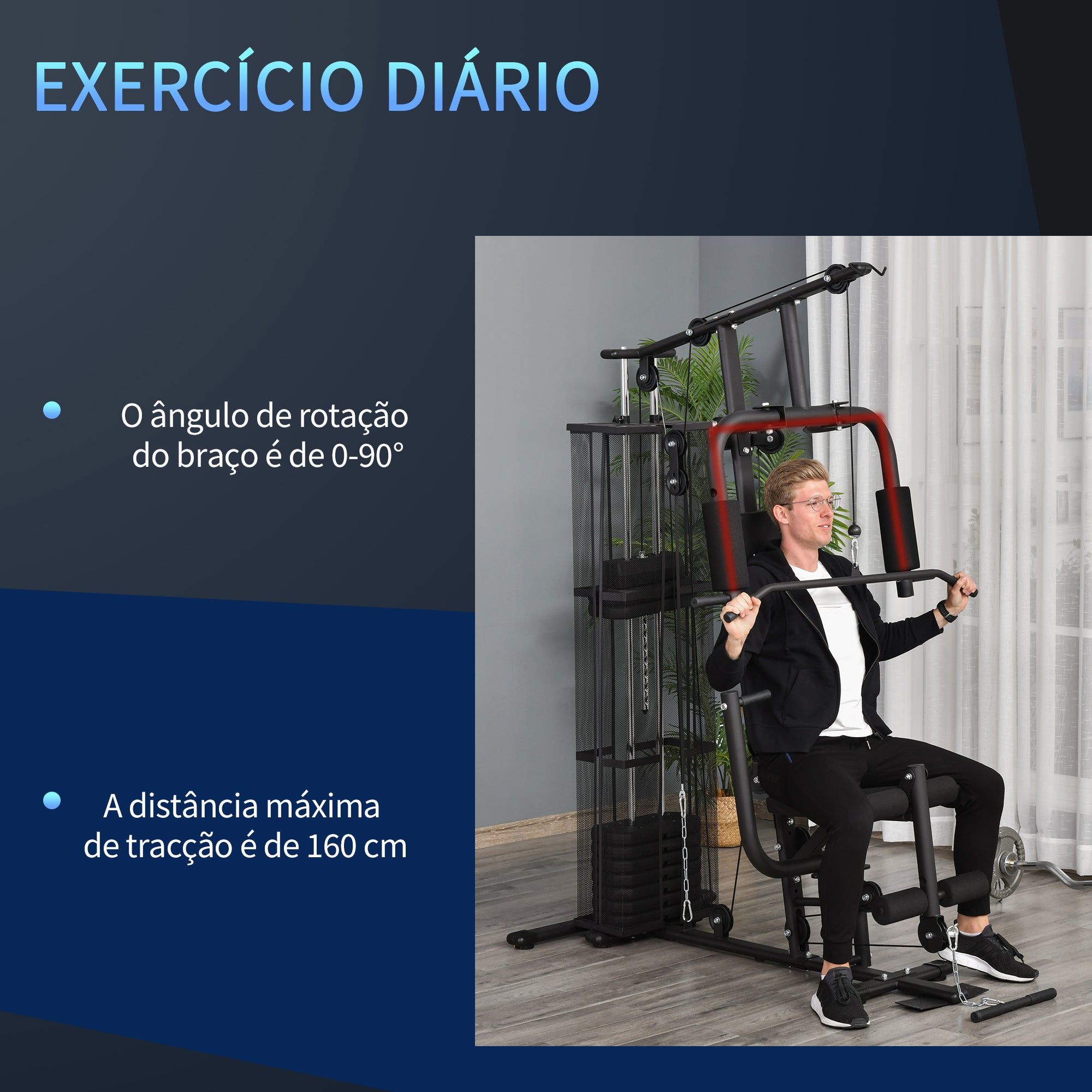 Multi Estação de Musculação - 45kg de Peso, Carga Máx. 120kg
