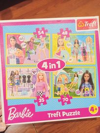 Puzzle 4w1 barbie trefl