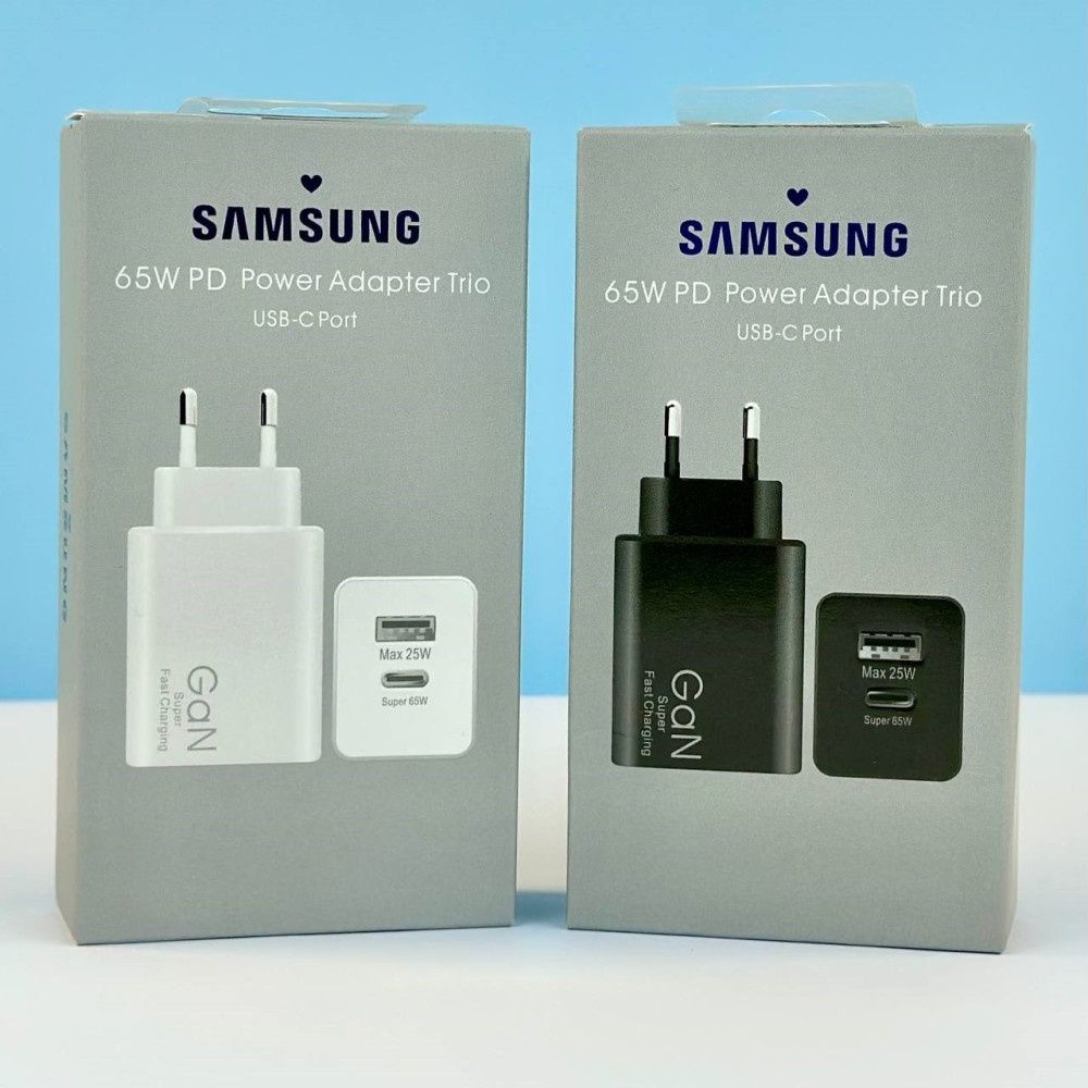 Мережевий зарядний пристрій Samsung Gan PD65W+25W